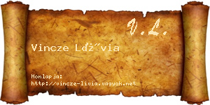 Vincze Lívia névjegykártya